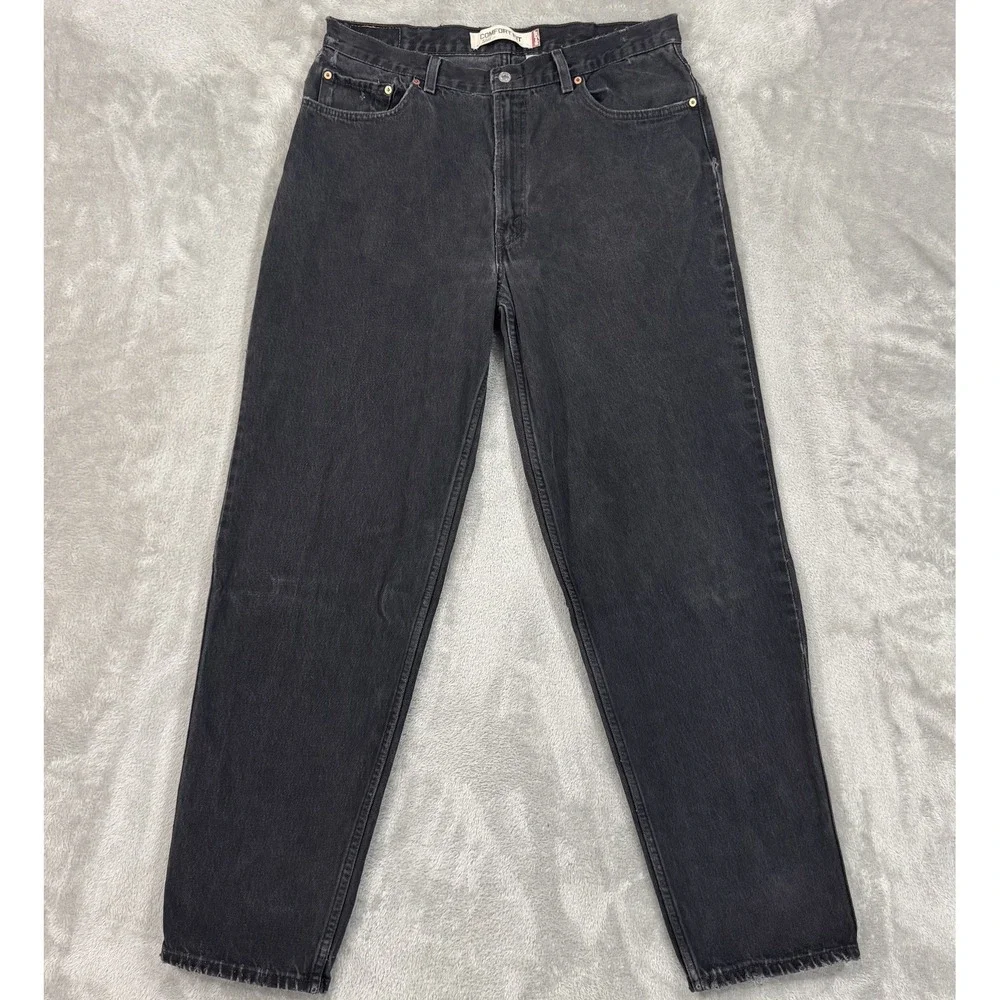 Levis 560 Jeans Mens 38x34 Black Vintage Y2K Comfort Fit Tapered Leg 100% Cotton